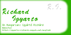 richard igyarto business card
